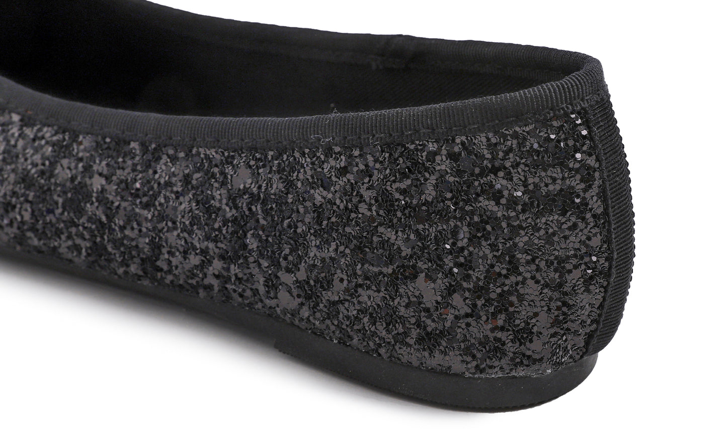 Feversole Women's Sparkle Memory Foam Cushioned Colorful Shiny Ballet Flats Glitter
