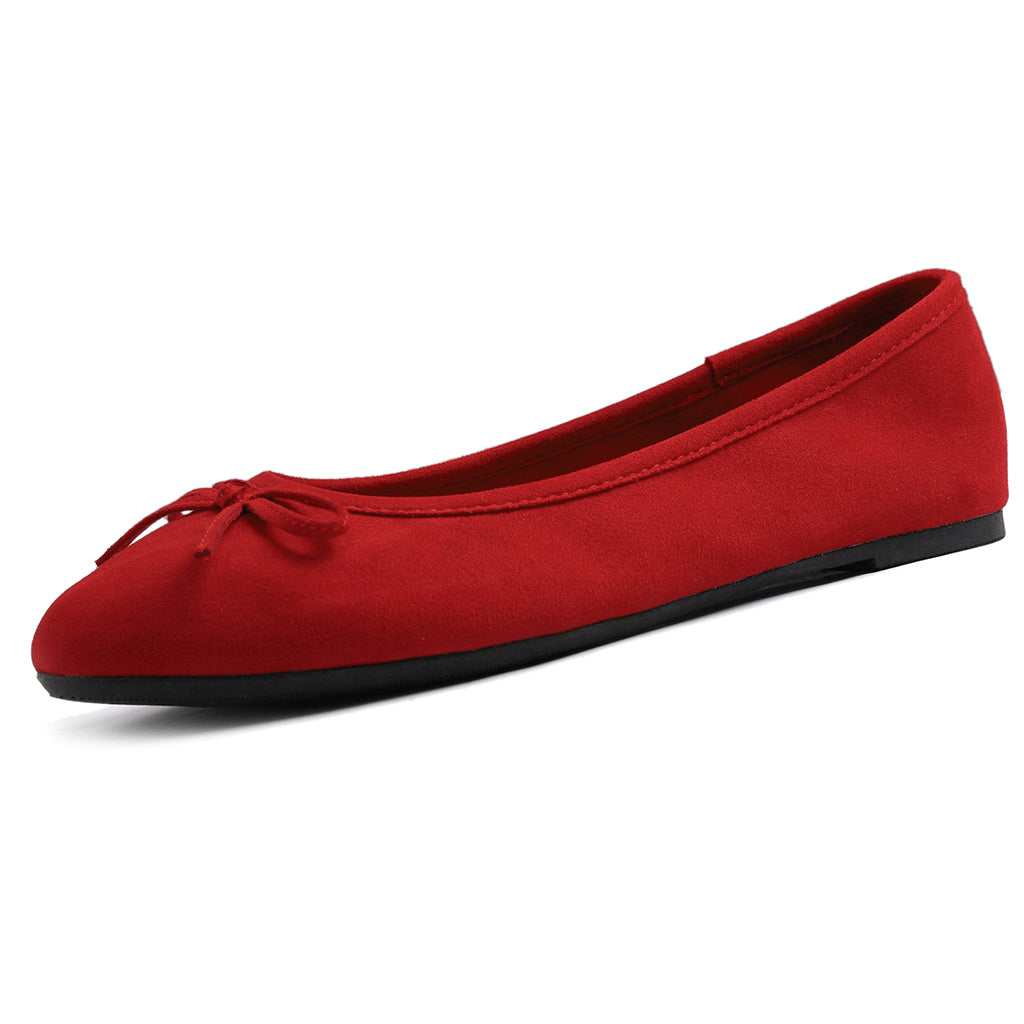 Feversole Women's Ultra Soft Colorful Memory Foam Cushioned Faux Suede Home Ballet