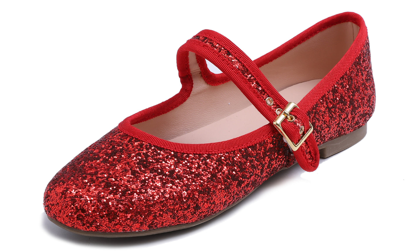 Feversole Women's Soft Cushion Extra Padded Comfort Round Toe Mary Jane Metal Buckle Fashion Ballet Flats Walking Shoes
