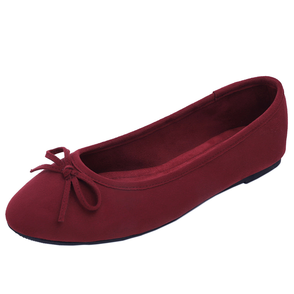 Feversole Women's Ultra Soft Colorful Memory Foam Cushioned Faux Suede Home Ballet