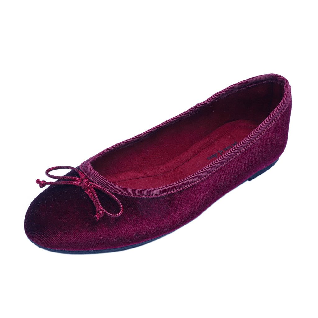 Feversole Women's Ultra Soft Colorful Memory Foam Cushioned Faux Suede Home Ballet Flats Velvet