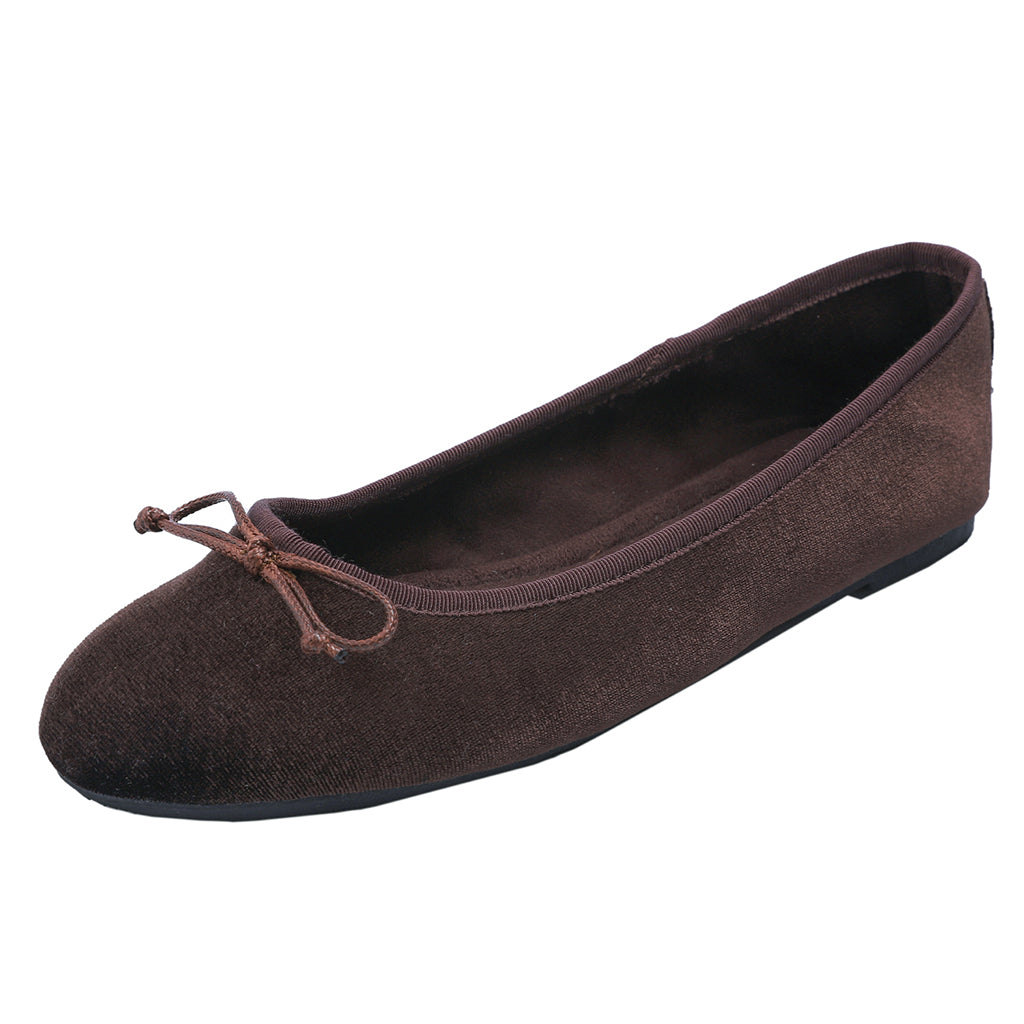 Feversole Women's Ultra Soft Colorful Memory Foam Cushioned Faux Suede Home Ballet Flats Velvet