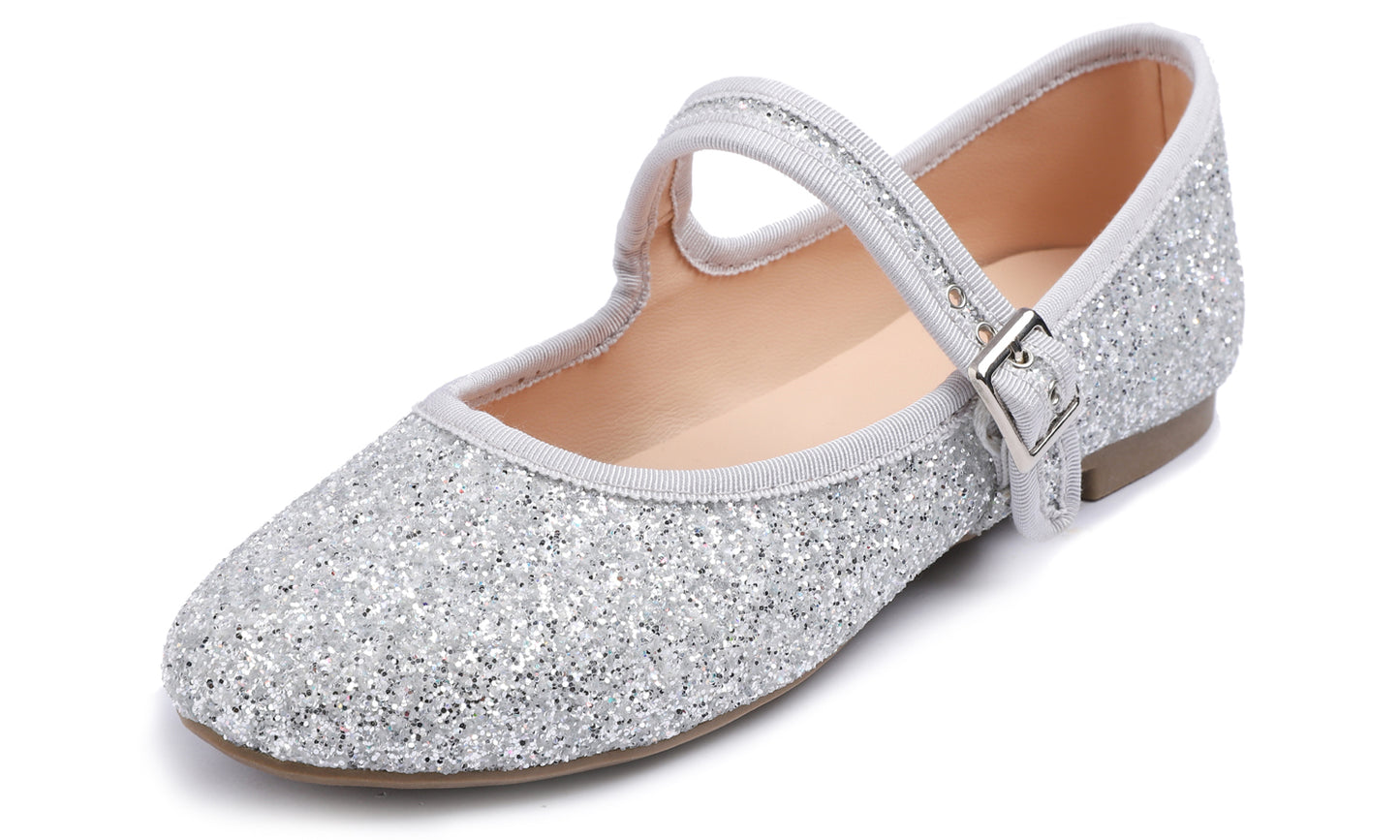 Feversole Women's Soft Cushion Extra Padded Comfort Round Toe Mary Jane Metal Buckle Fashion Ballet Flats Walking Shoes