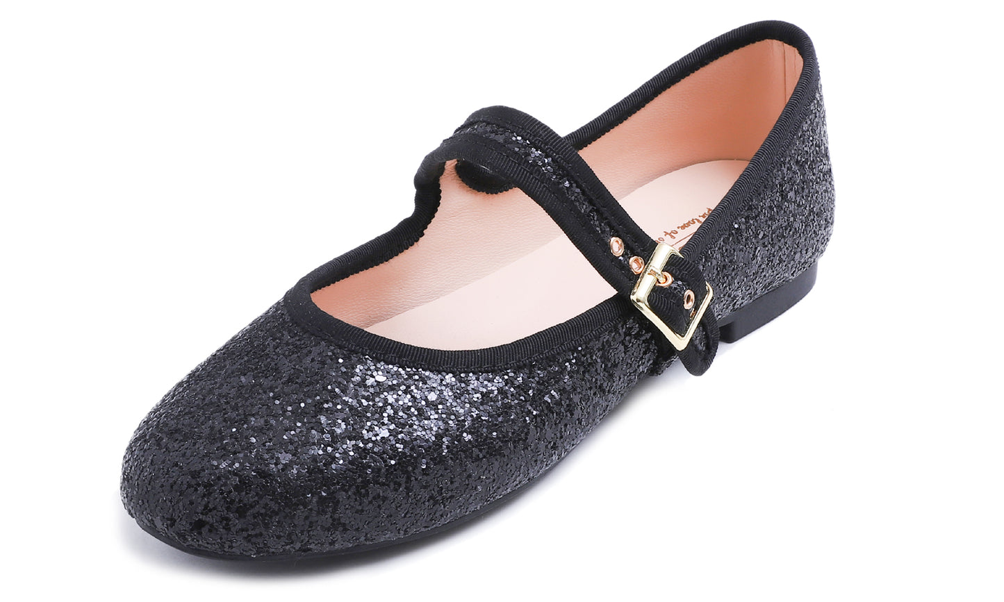 Feversole Women's Soft Cushion Extra Padded Comfort Round Toe Mary Jane Metal Buckle Fashion Ballet Flats Walking Shoes
