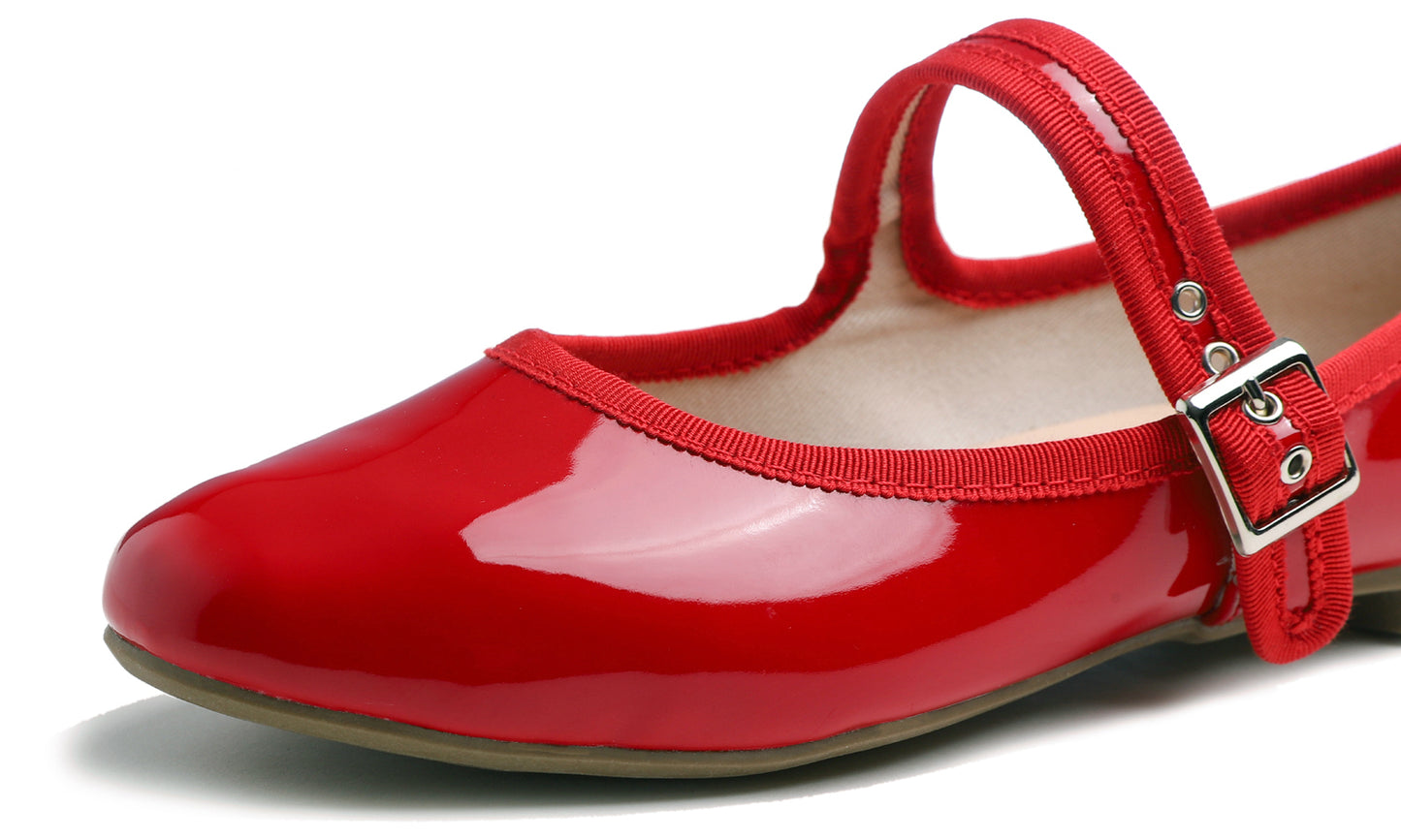 Feversole Women's Soft Cushion Extra Padded Comfort Round Toe Mary Jane Metal Buckle Fashion Ballet Flats Walking Shoes