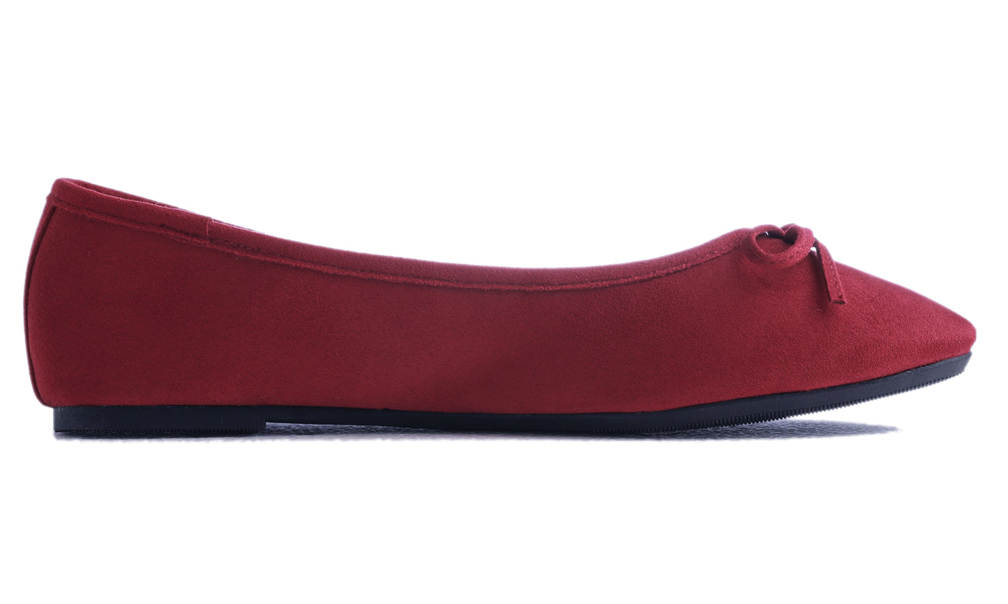 Feversole Women's Ultra Soft Colorful Memory Foam Cushioned Faux Suede Home Ballet