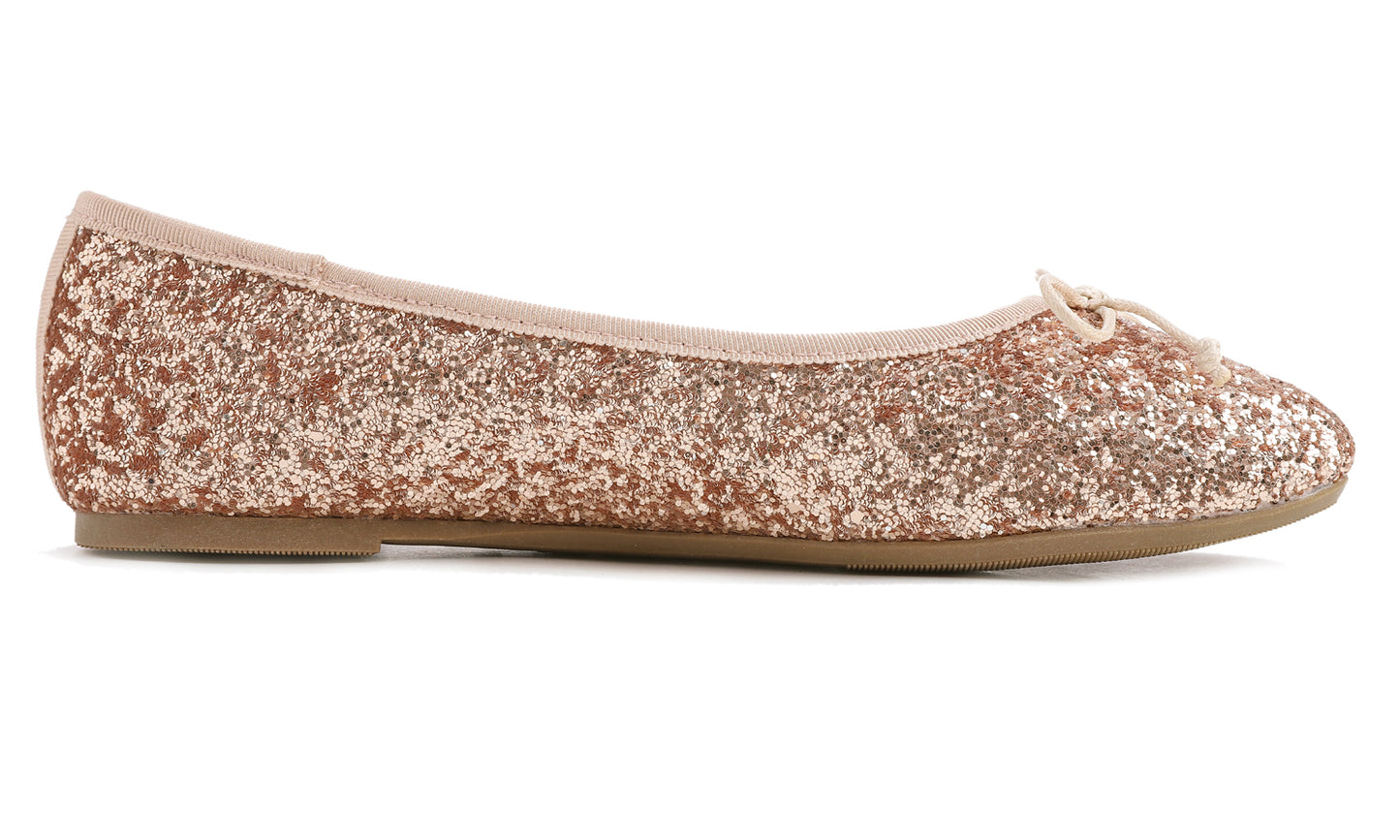 Feversole Women's Sparkle Memory Foam Cushioned Colorful Shiny Ballet Flats Glitter