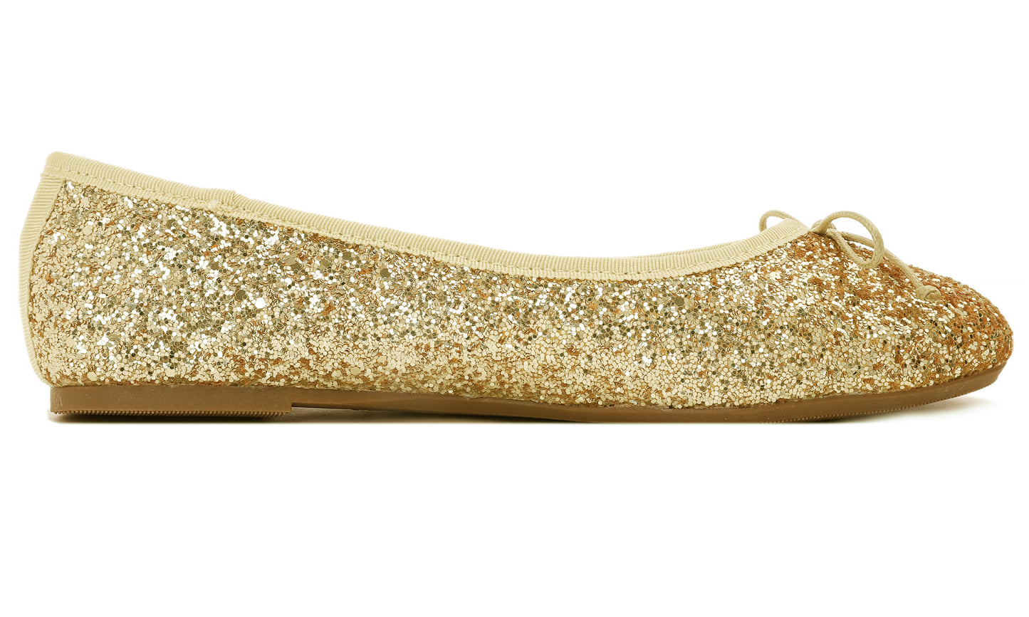 Feversole Women's Sparkle Memory Foam Cushioned Colorful Shiny Ballet Flats Glitter