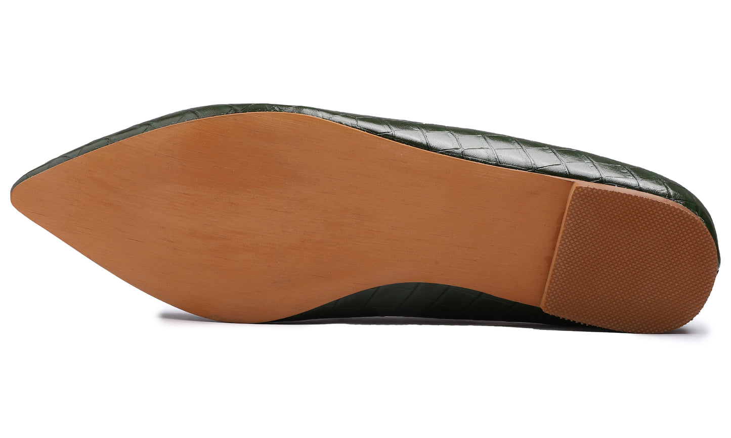Feversole Women's Loafer Flat Pointed Fashion Slip On Comfort Driving Office Shoes