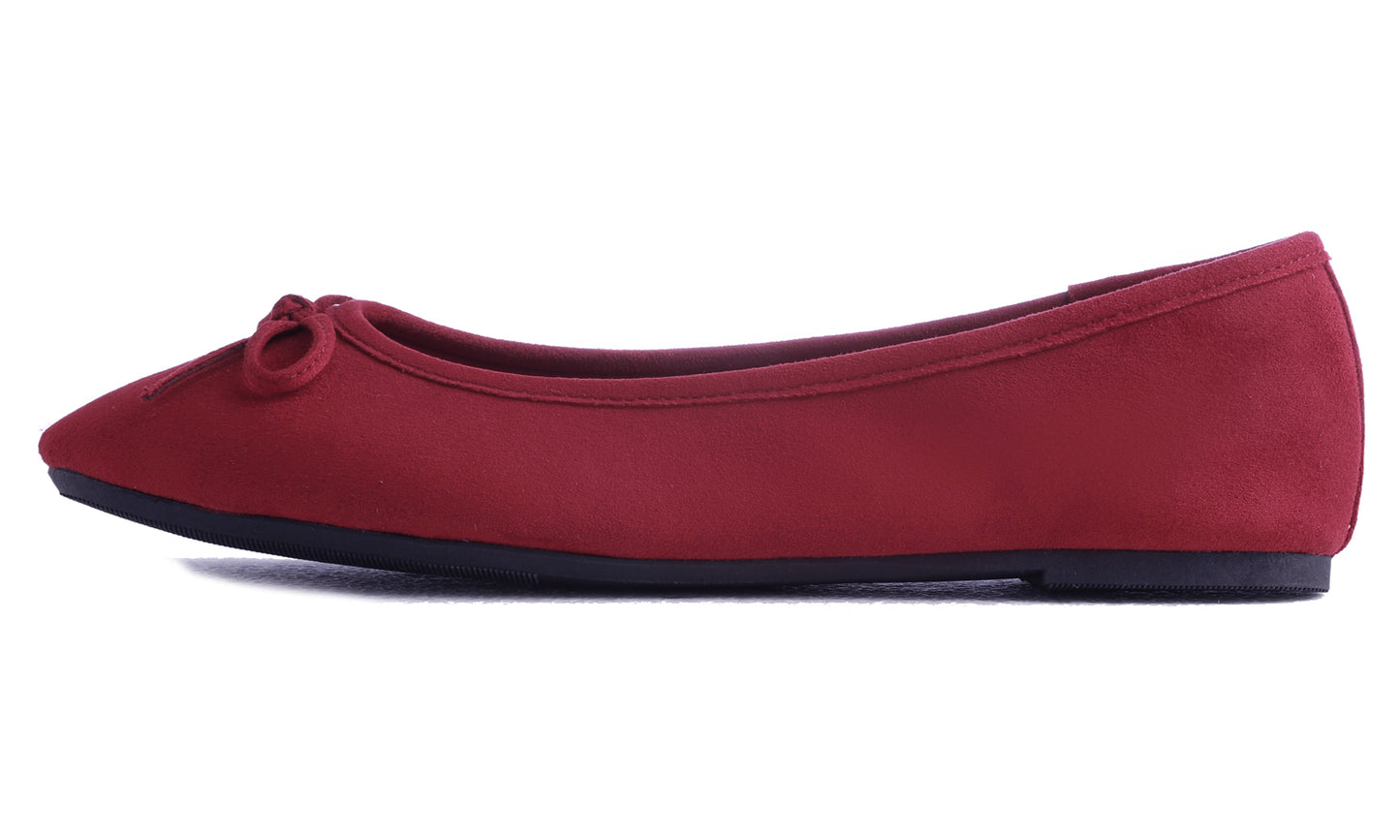 Feversole Women's Ultra Soft Colorful Memory Foam Cushioned Faux Suede Home Ballet
