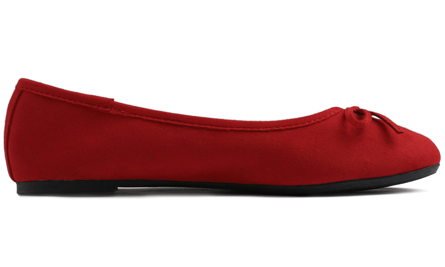 Feversole Women's Ultra Soft Colorful Memory Foam Cushioned Faux Suede Home Ballet