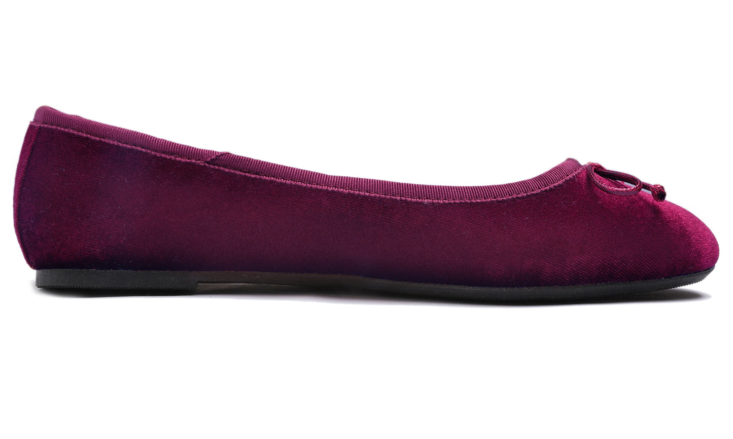 Feversole Women's Ultra Soft Colorful Memory Foam Cushioned Faux Suede Home Ballet Flats Velvet