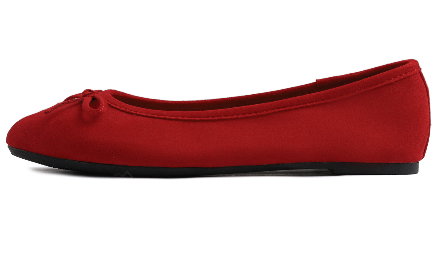 Feversole Women's Ultra Soft Colorful Memory Foam Cushioned Faux Suede Home Ballet