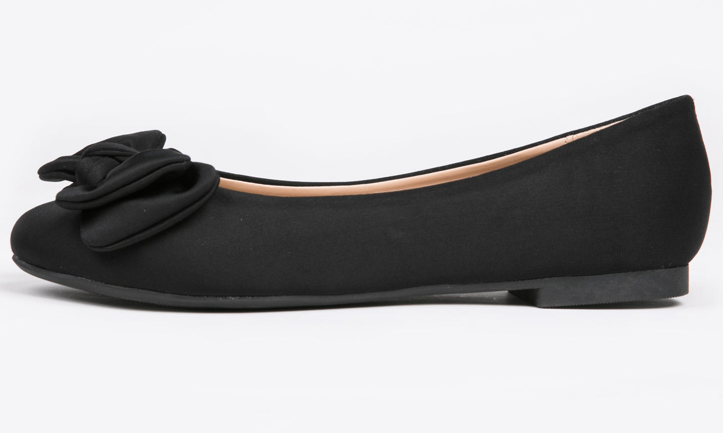 Feversole Women's Round Toe Cute Bow Trim Ballet Flats