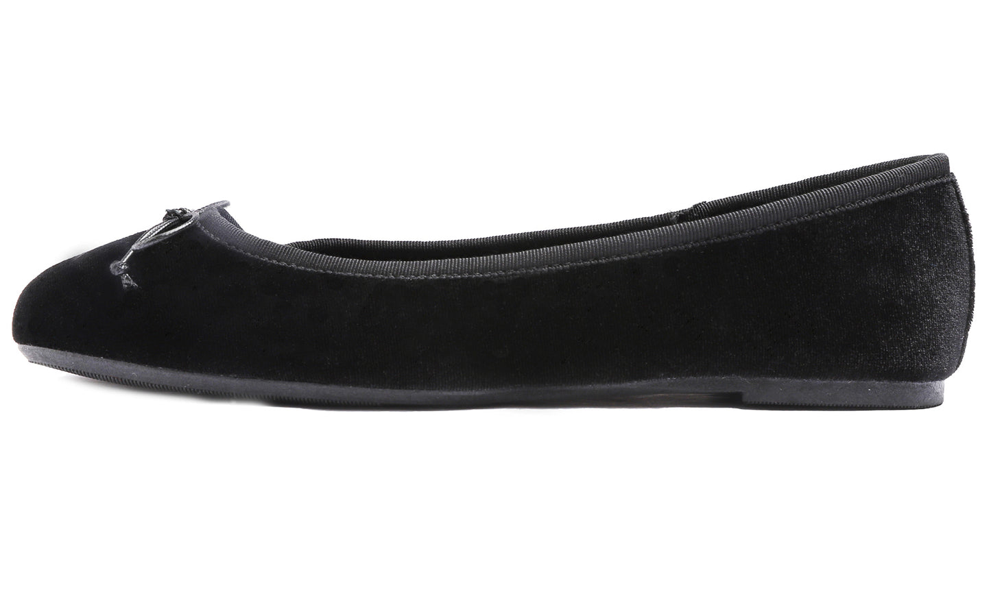 Feversole Women's Ultra Soft Colorful Memory Foam Cushioned Faux Suede Home Ballet Flats Velvet