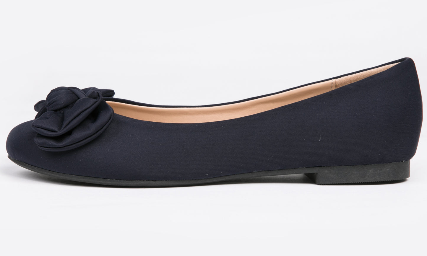 Feversole Women's Round Toe Cute Bow Trim Ballet Flats