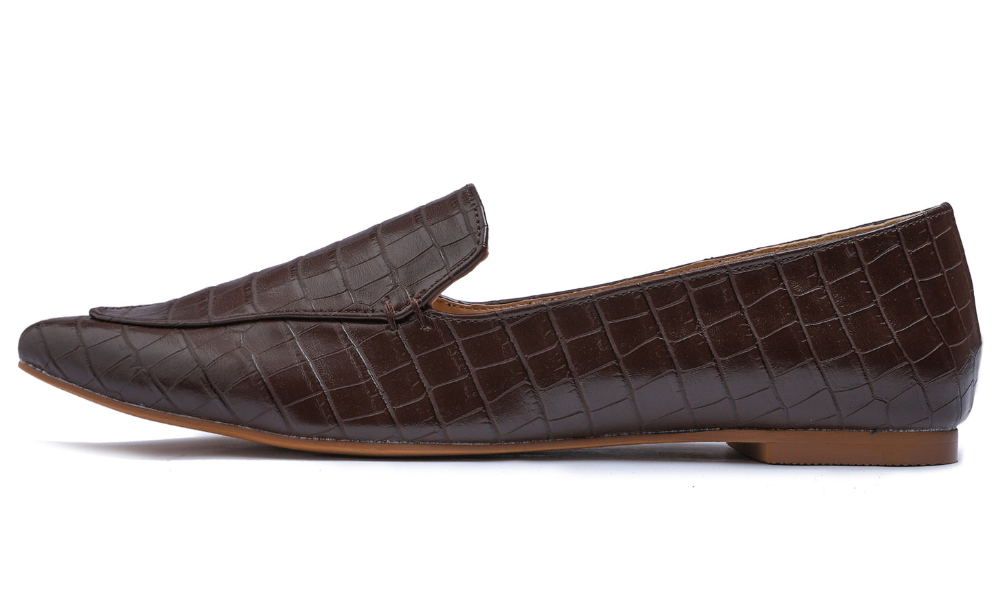 Feversole Women's Loafer Flat Pointed Fashion Slip On Comfort Driving Office Shoes