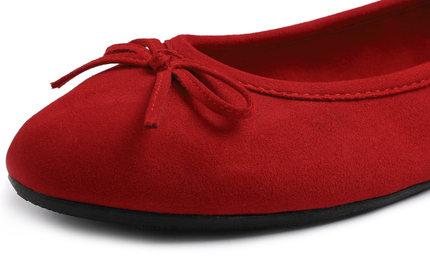 Feversole Women's Ultra Soft Colorful Memory Foam Cushioned Faux Suede Home Ballet