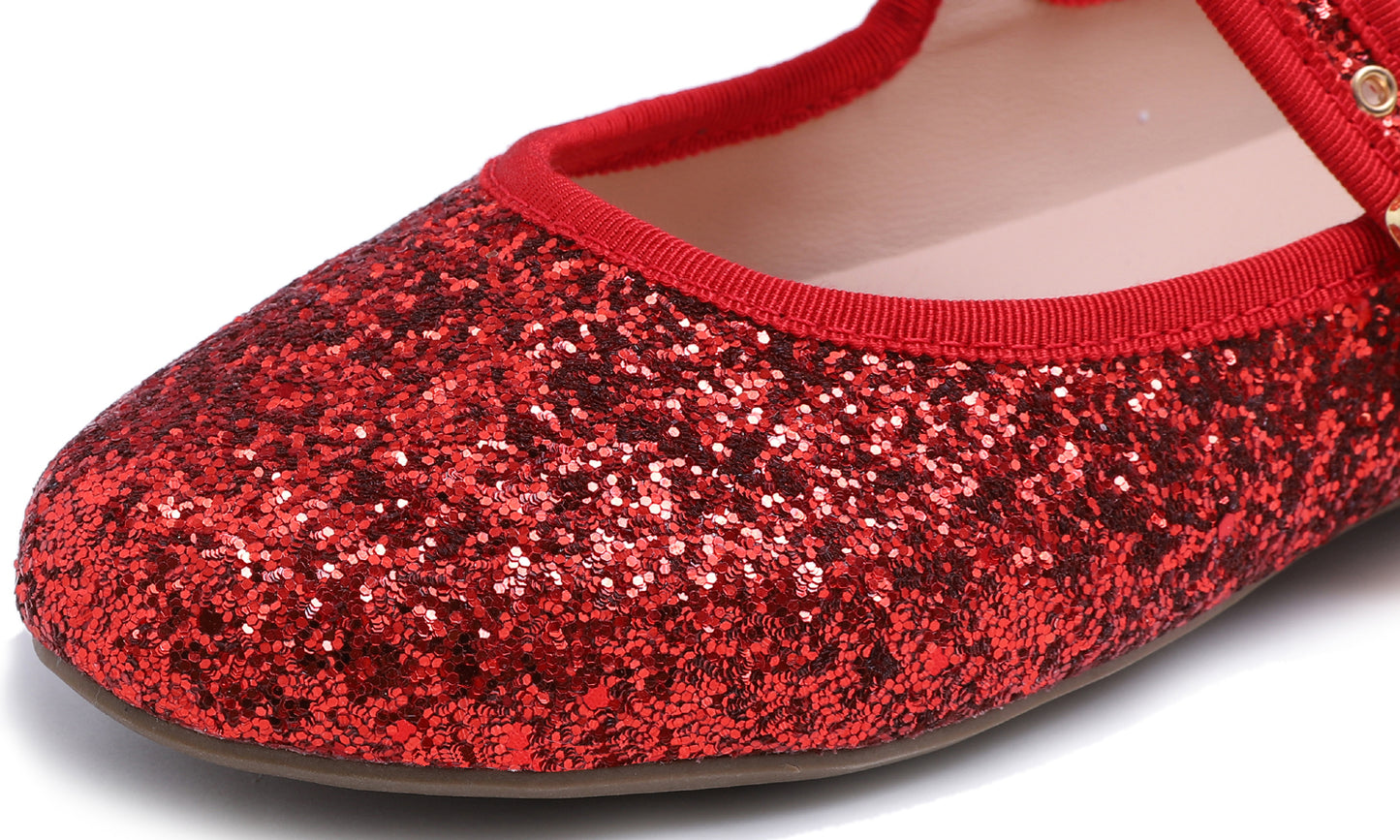 Feversole Women's Soft Cushion Extra Padded Comfort Round Toe Mary Jane Metal Buckle Fashion Ballet Flats Walking Shoes