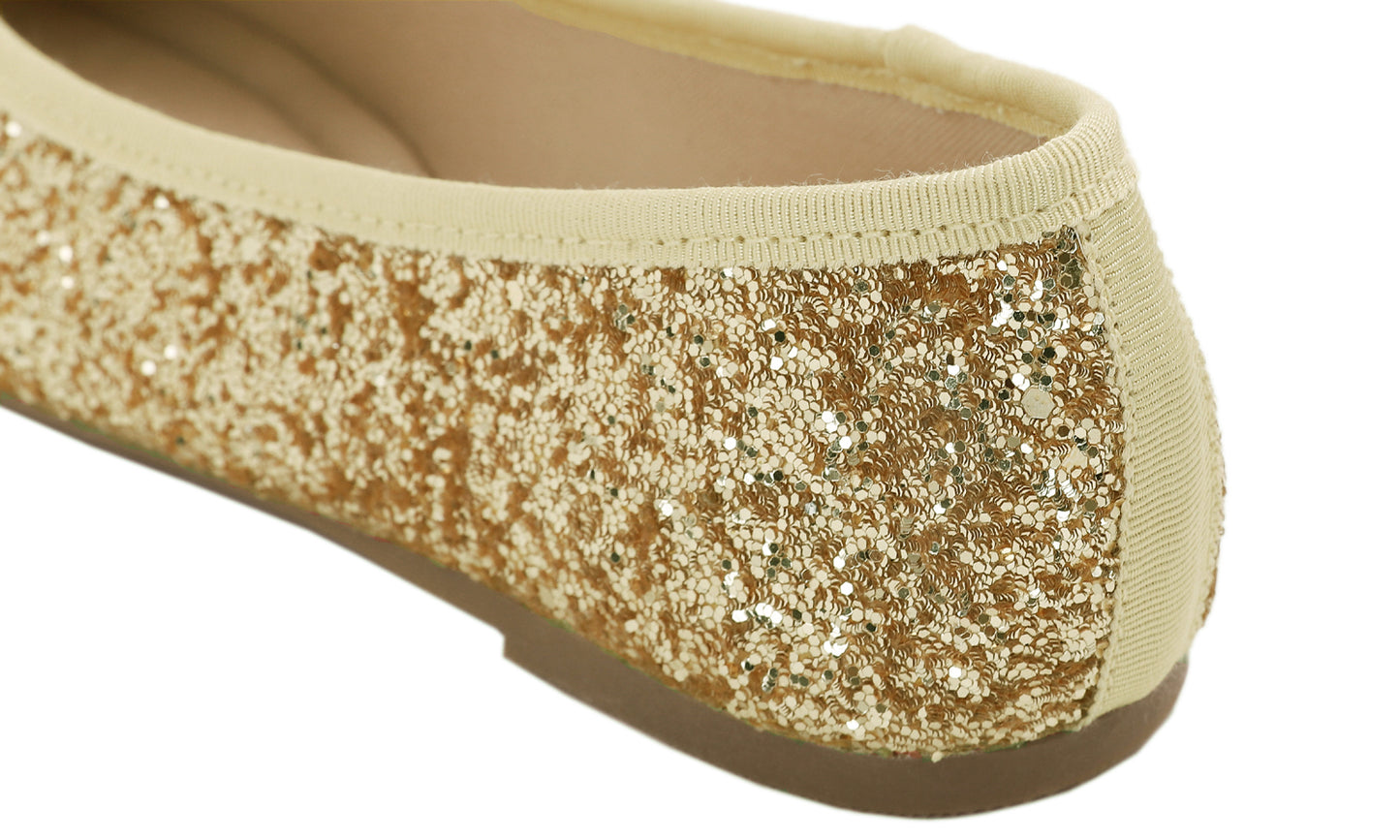 Feversole Women's Sparkle Memory Foam Cushioned Colorful Shiny Ballet Flats Glitter