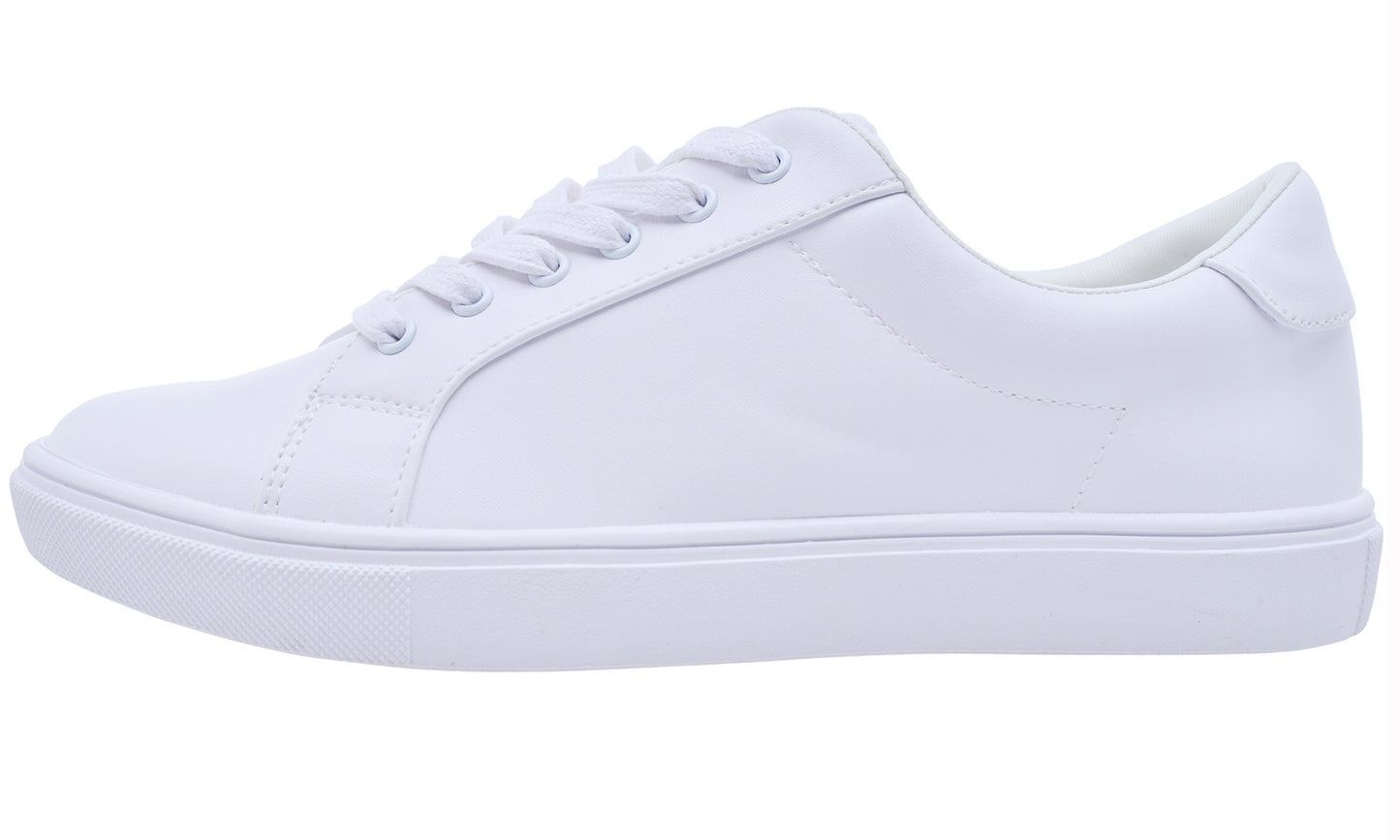 Feversole Women's Featured PU Leather Colorful Lace Up Sneaker