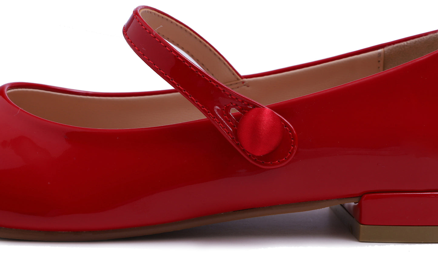 Feversole Women's Mary Jane Fashion Round Toe Low Heel Slip On Flats Vegan Leather Flat Heel