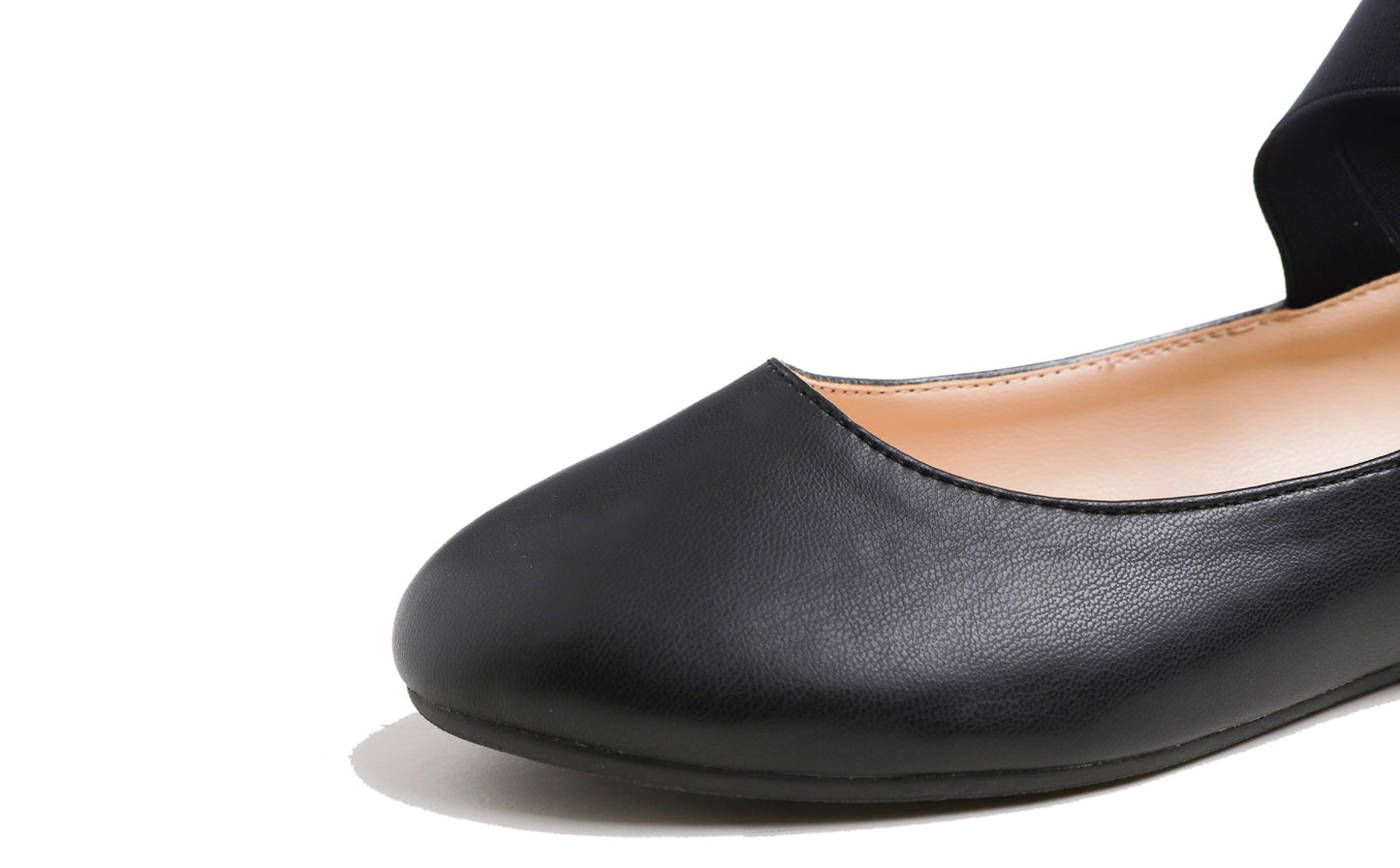 Feversole Women's Fashion Elastic Ankle Strap Shoes Round Toe Ballet Flat