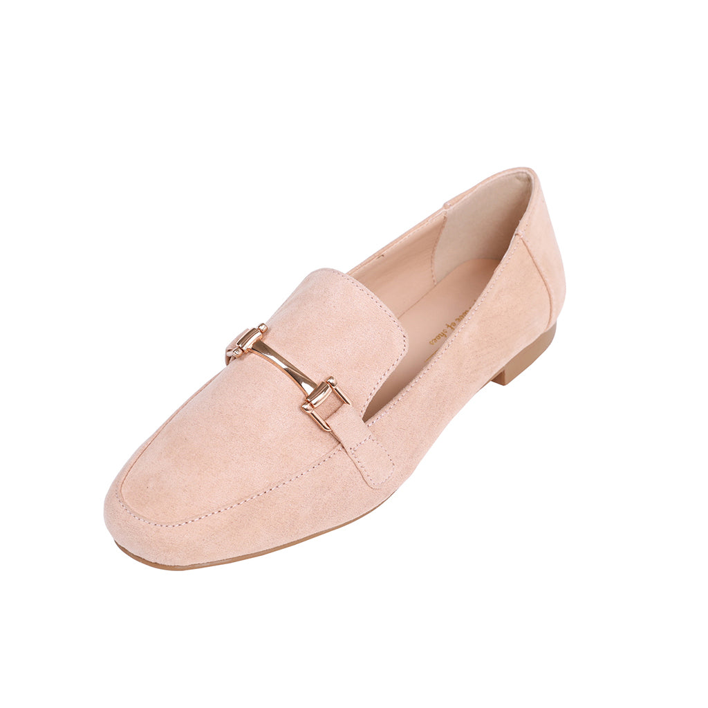 Feversole Women's Fashion Trim Deco Loafer Flats Faux Suede