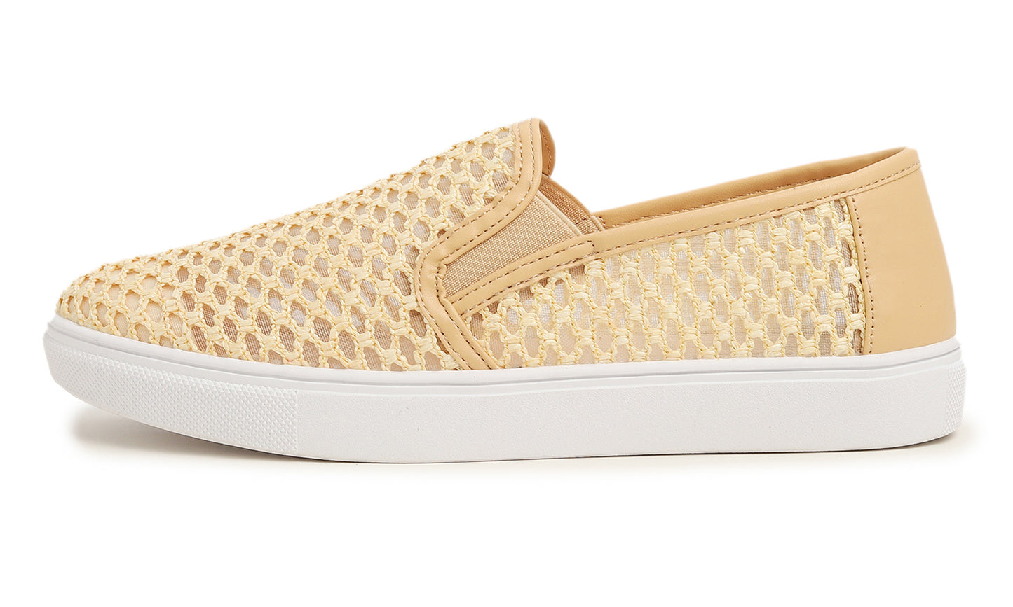 Feversole Women's Casual Slip On Sneaker Comfort Walking Loafer Flats Knit Mesh