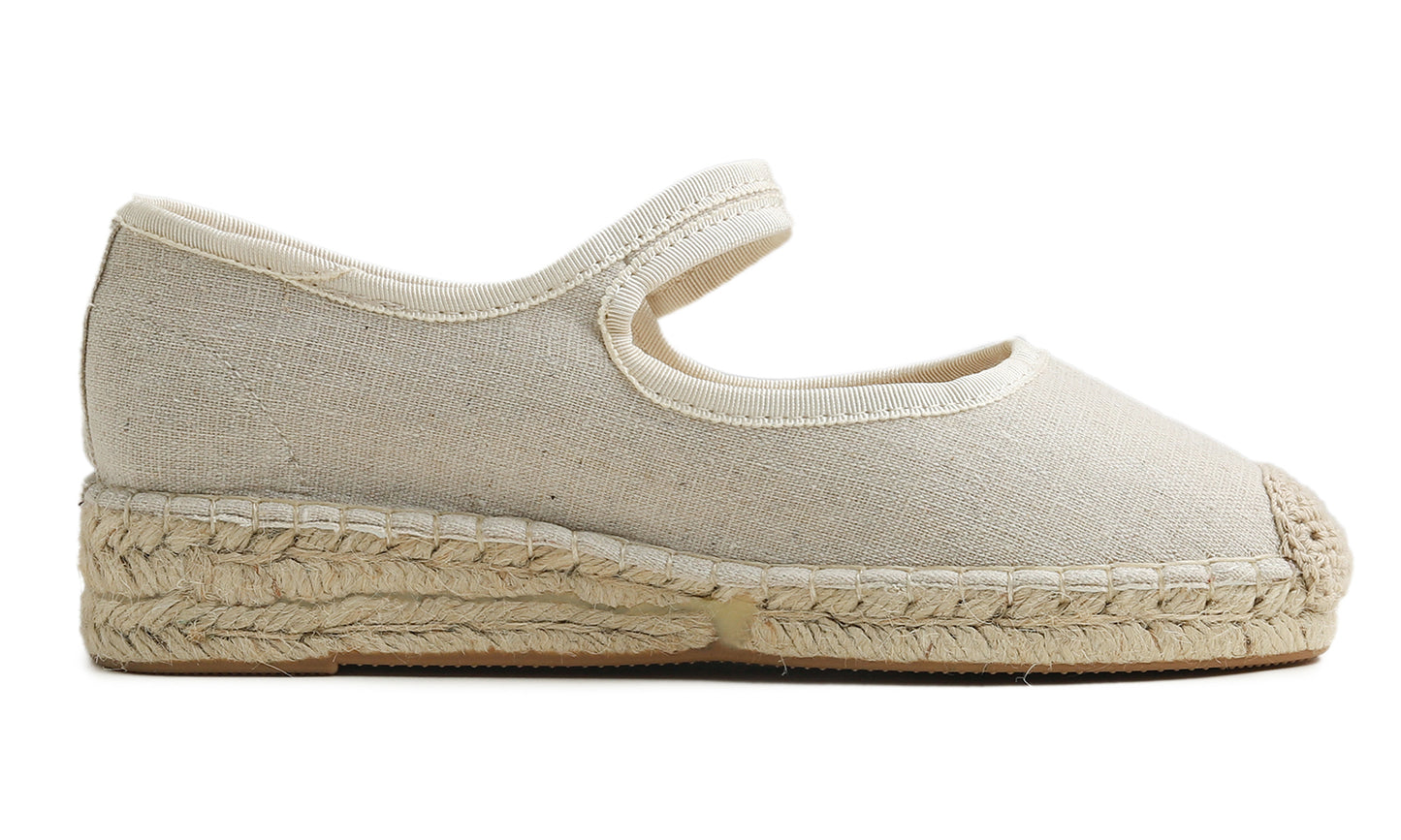 Feversole Close Toe Espadrilles Women's Comfort Breathable Ankle Strap Low Heel Wedge Canvas Jute Mary Jane