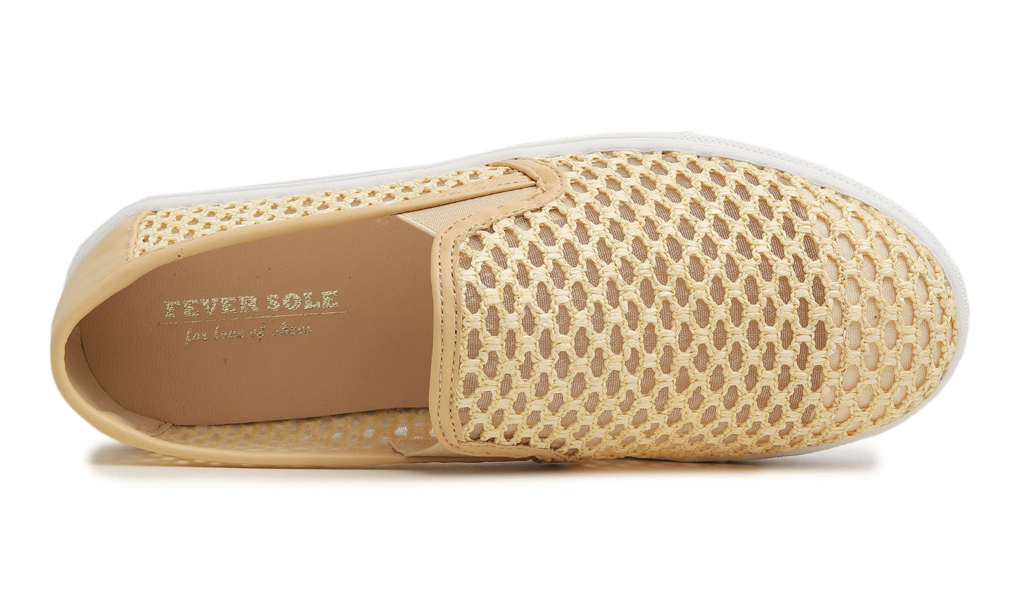 Feversole Women's Casual Slip On Sneaker Comfort Walking Loafer Flats Knit Mesh