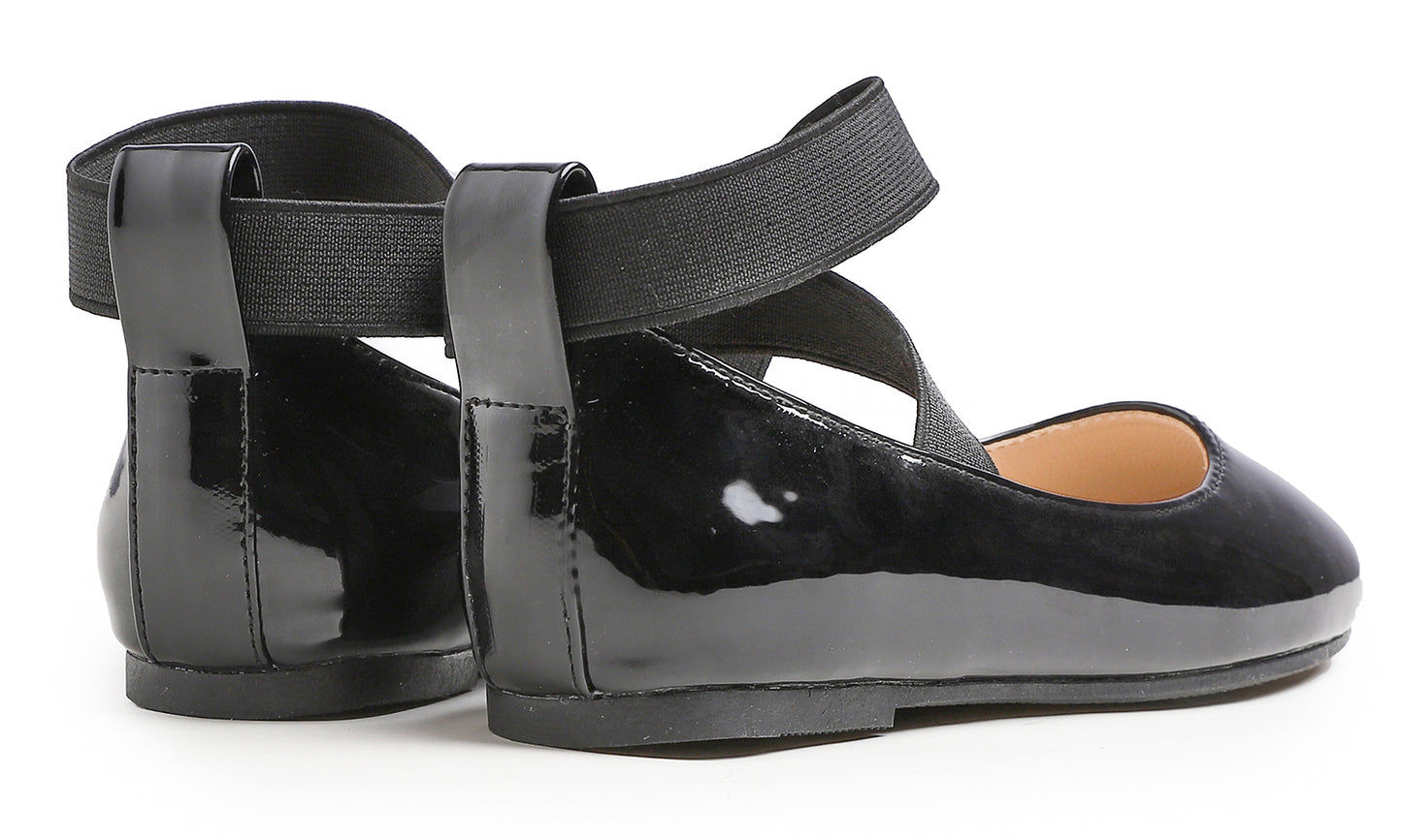 Feversole Girls Cute Dress Mary Jane Shoes Soft Party Holiday Ballet Flats Ankle Strap Vegan Leather