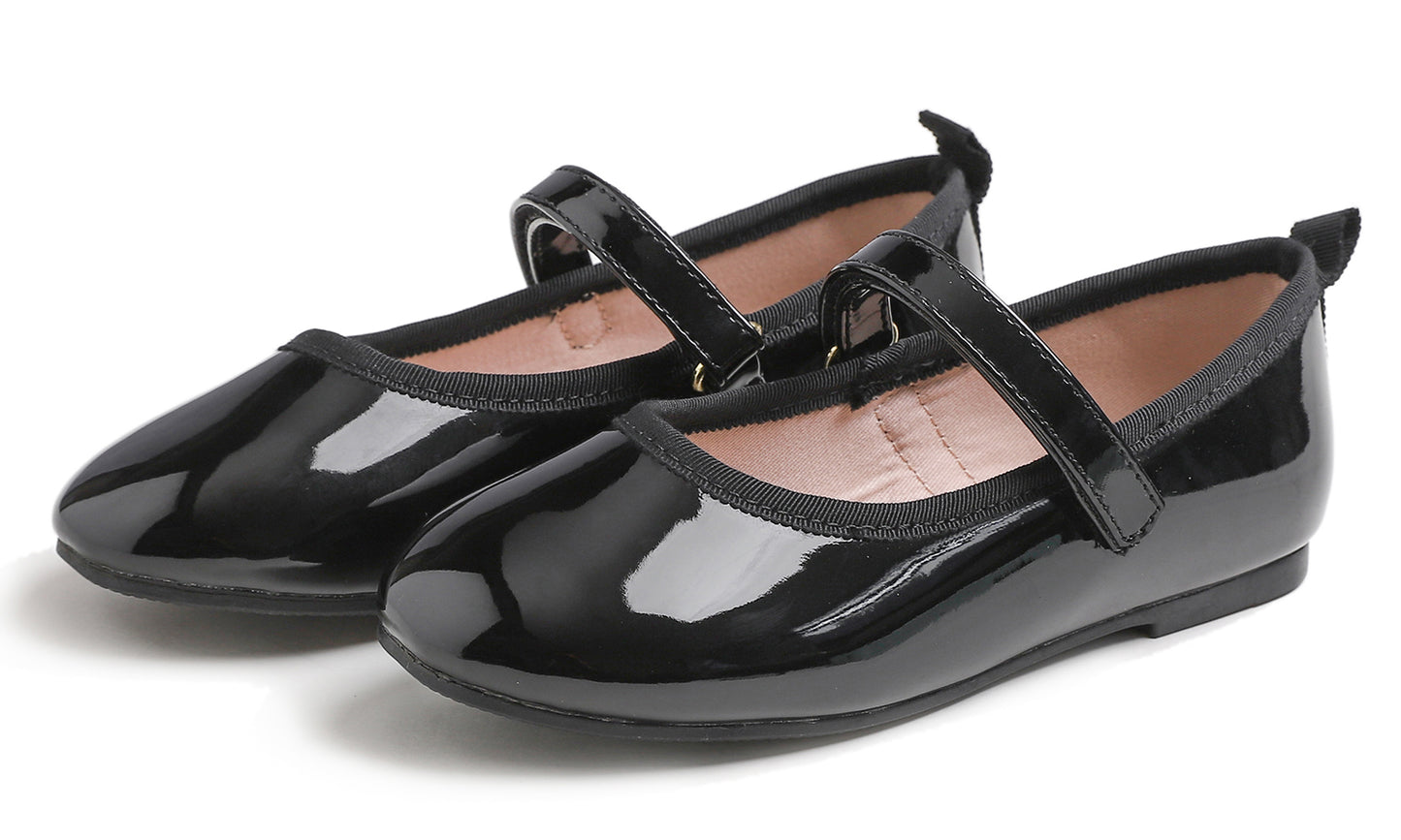 Feversole Girls Cute Dress Mary Jane Shoes Soft Party Holiday Ballet Flats Patent Vegan Leather