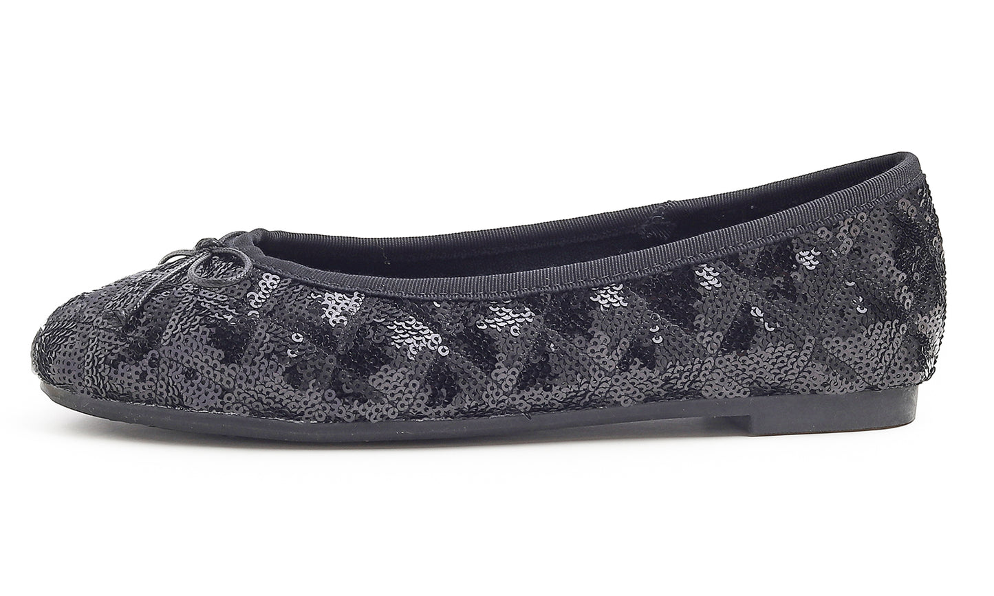 Feversole Women's Bling Soft Cushioned Comfort Flats Sparkle Party Ballets Sequin Diamond