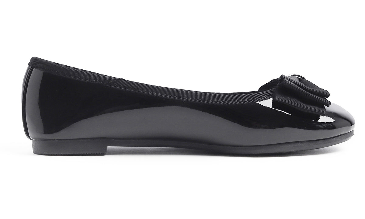 Feversole Women's Round Toe Cute Bow Trim Ballet Flats Dolly Shoes