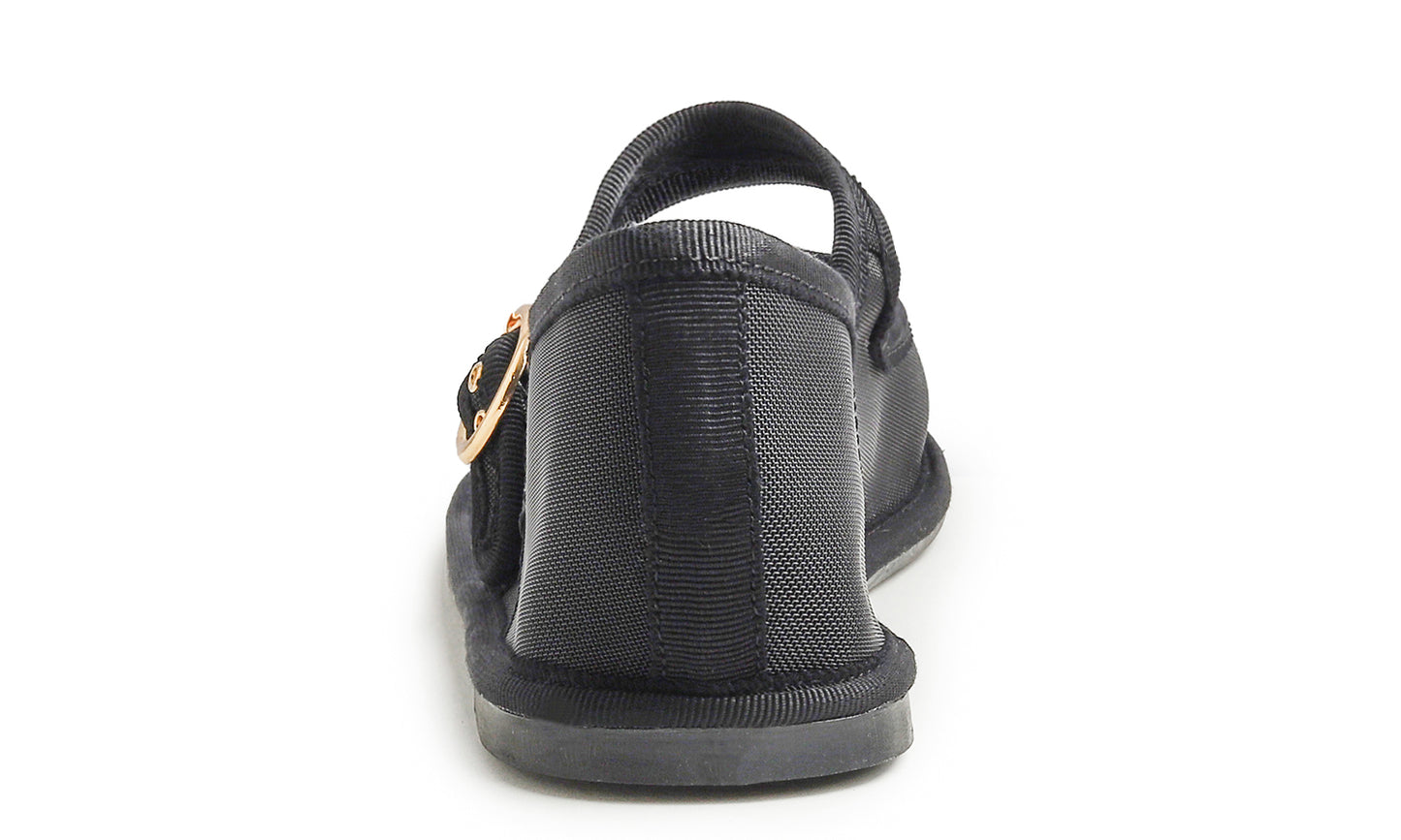 Fevrsole Women's Soft Breathable Mary Jane Memory Foam Cushioned Comfort Round Toe Metal Buckle Flats Walking Shoes