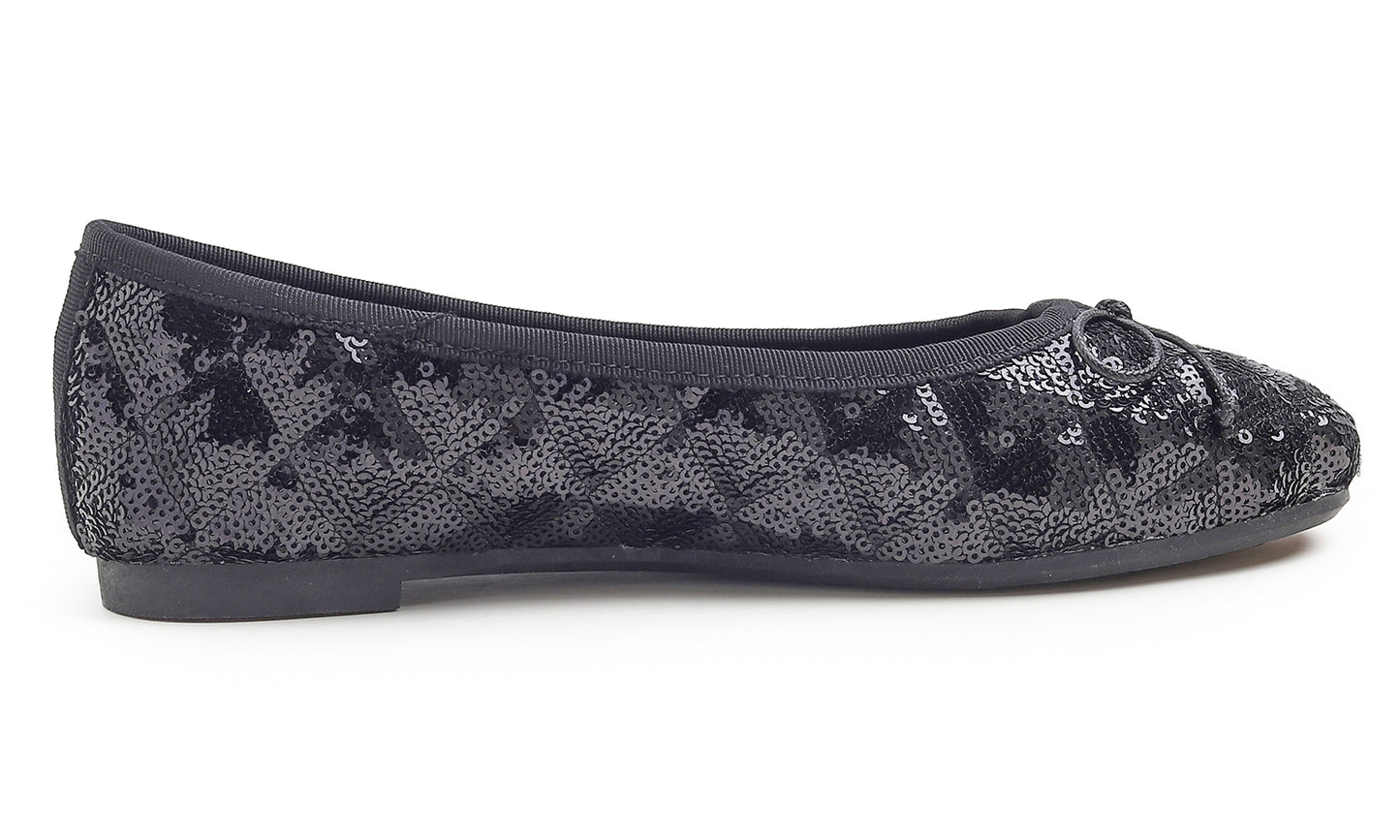 Feversole Women's Bling Soft Cushioned Comfort Flats Sparkle Party Ballets Sequin Diamond
