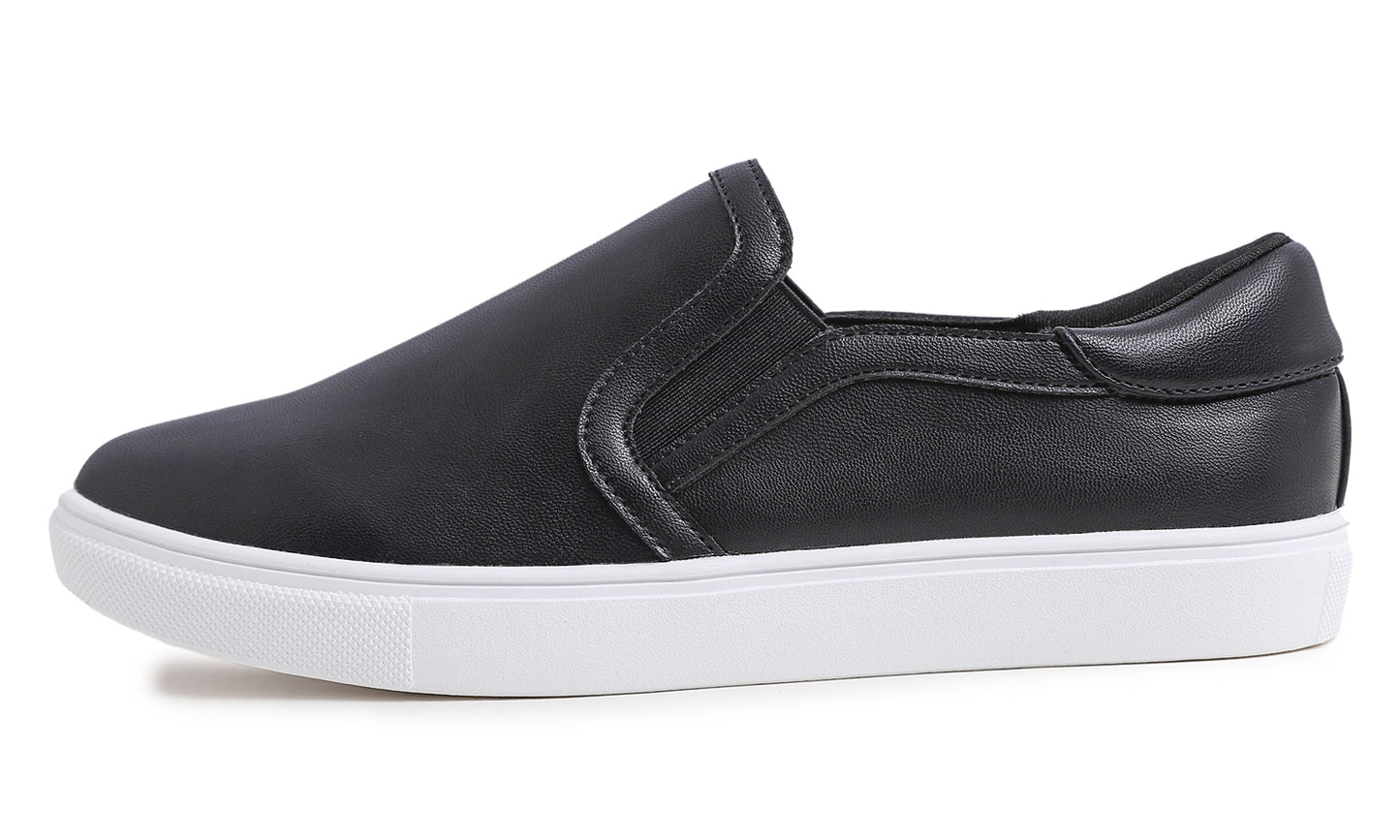 Feversole Women's Casual Slip On Sneaker Comfort Walking Loafer Flats Vegan Leather