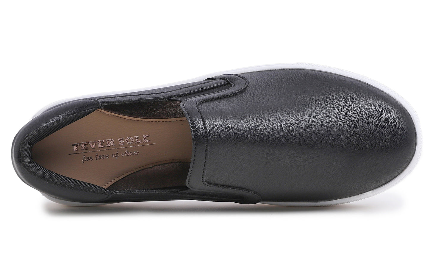 Feversole Women's Casual Slip On Sneaker Comfort Walking Loafer Flats Vegan Leather