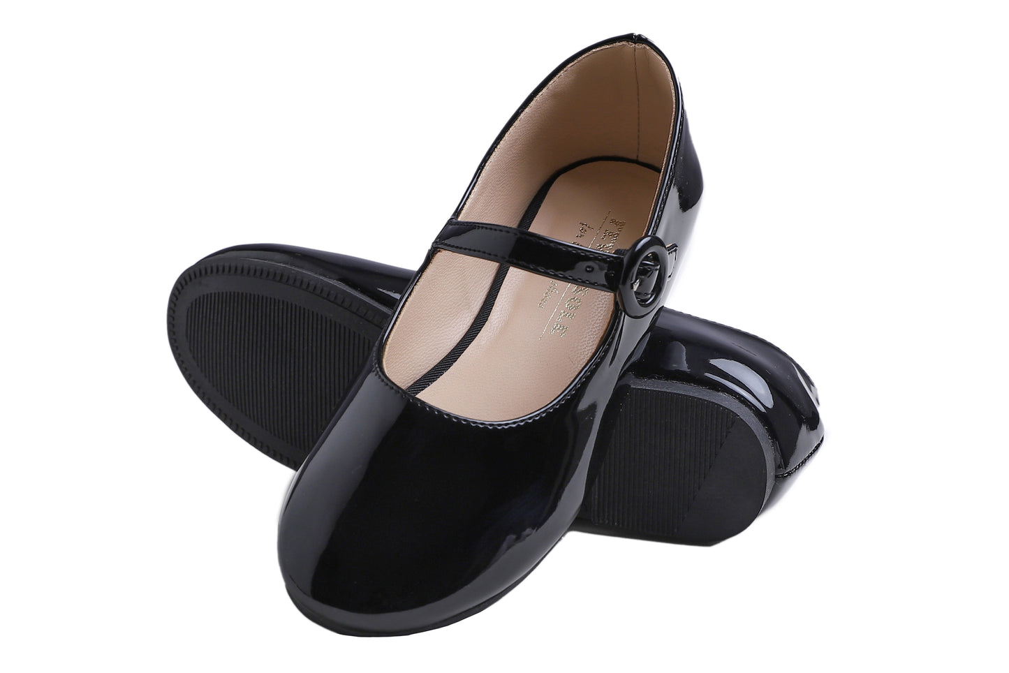 Feversole Girls Cute Dress Mary Jane Shoes Little Kids Casual Buckle Strap Flats Vegan Leather Patent Buckle