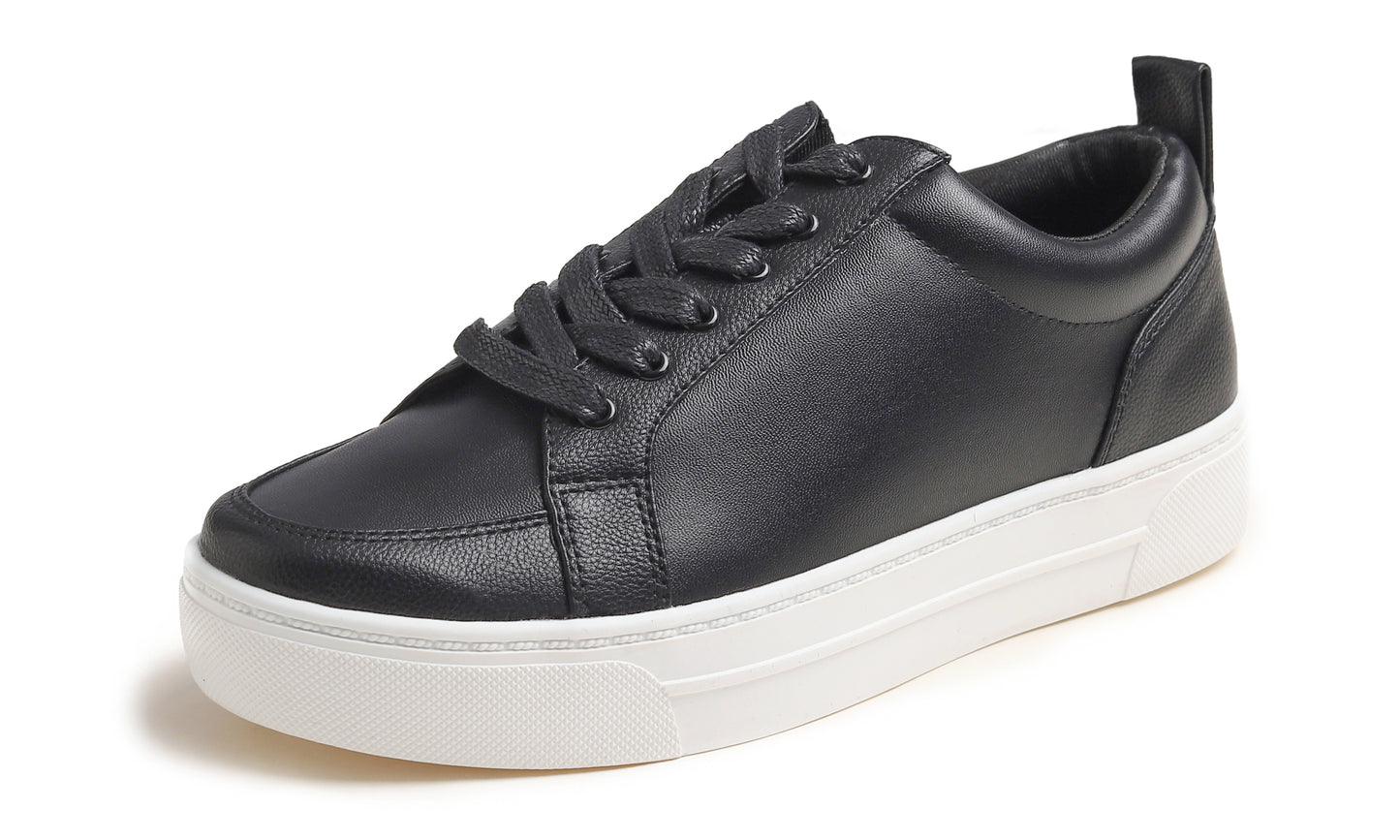 Feversole Women's Comfort Lightweight Sneaker Vegan Leather Platform Casual Walking Shoes