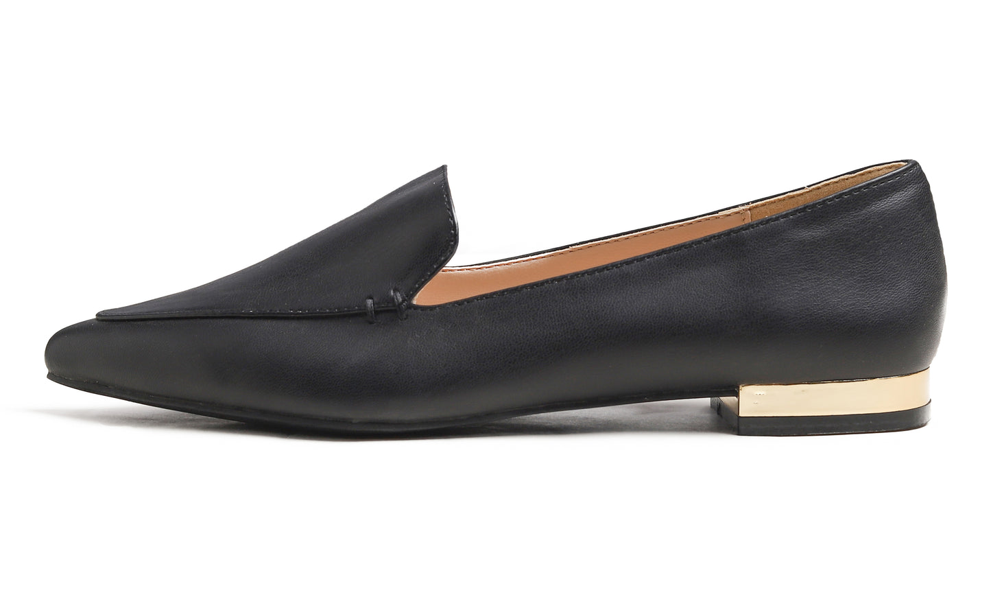 Feversole Women's Loafer Flat Pointed Deco Low Heel Fashion Slip On Dress Driving Office Shoes