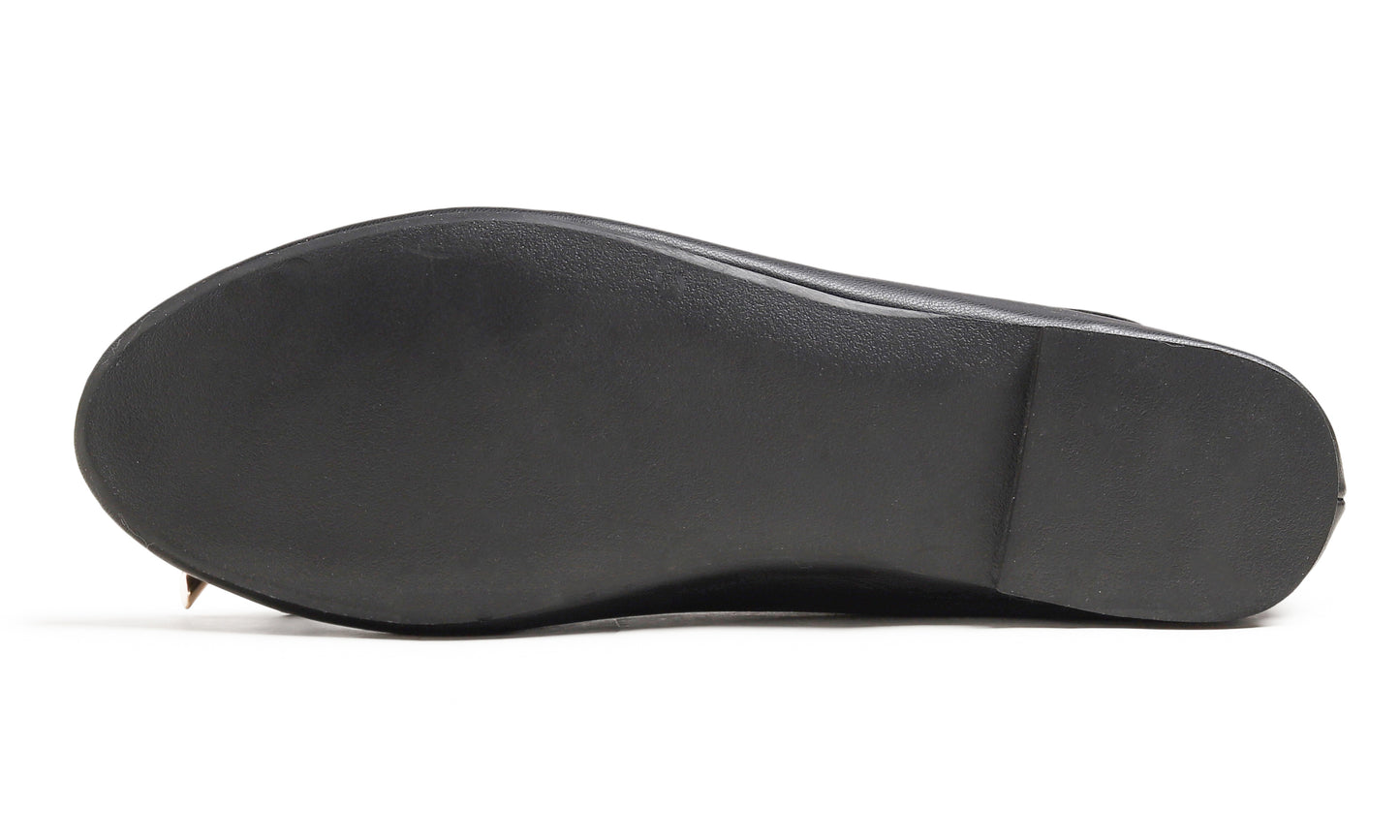 Feversole Women's Soft Cushion Comfort Round Toe Metal Trim Fashion Ballet Flats Walking Shoes Vegan Leather