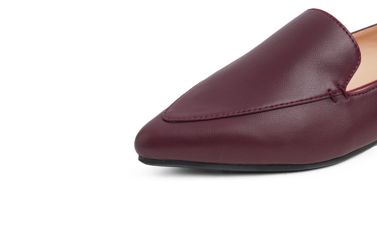 Feversole Women's Loafer Flat Pointed Fashion Slip On Comfort Driving Office Shoes Vegan Napa