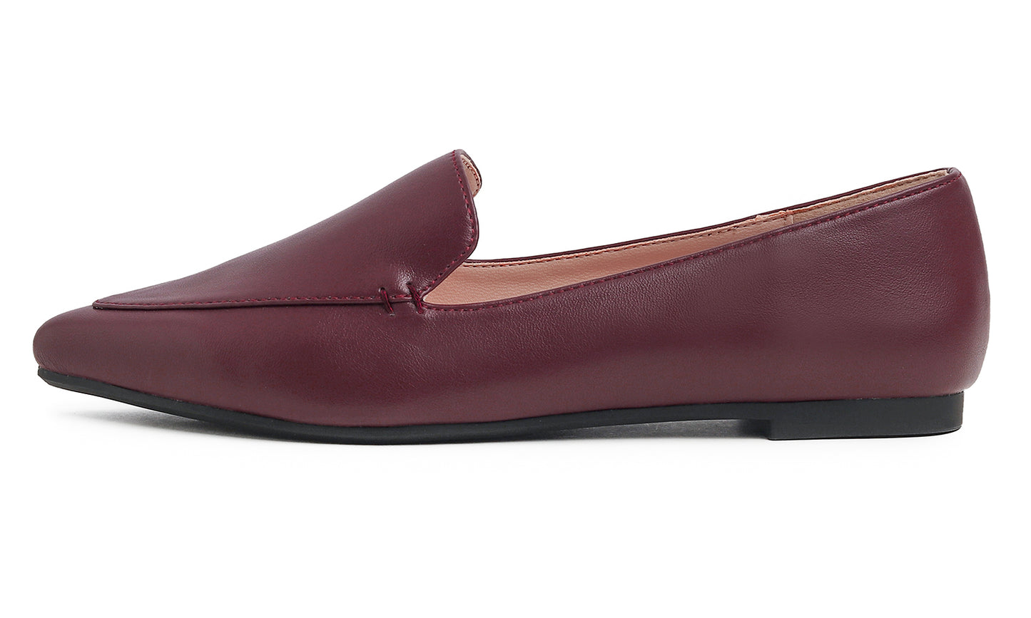 Feversole Women's Loafer Flat Pointed Fashion Slip On Comfort Driving Office Shoes Vegan Napa