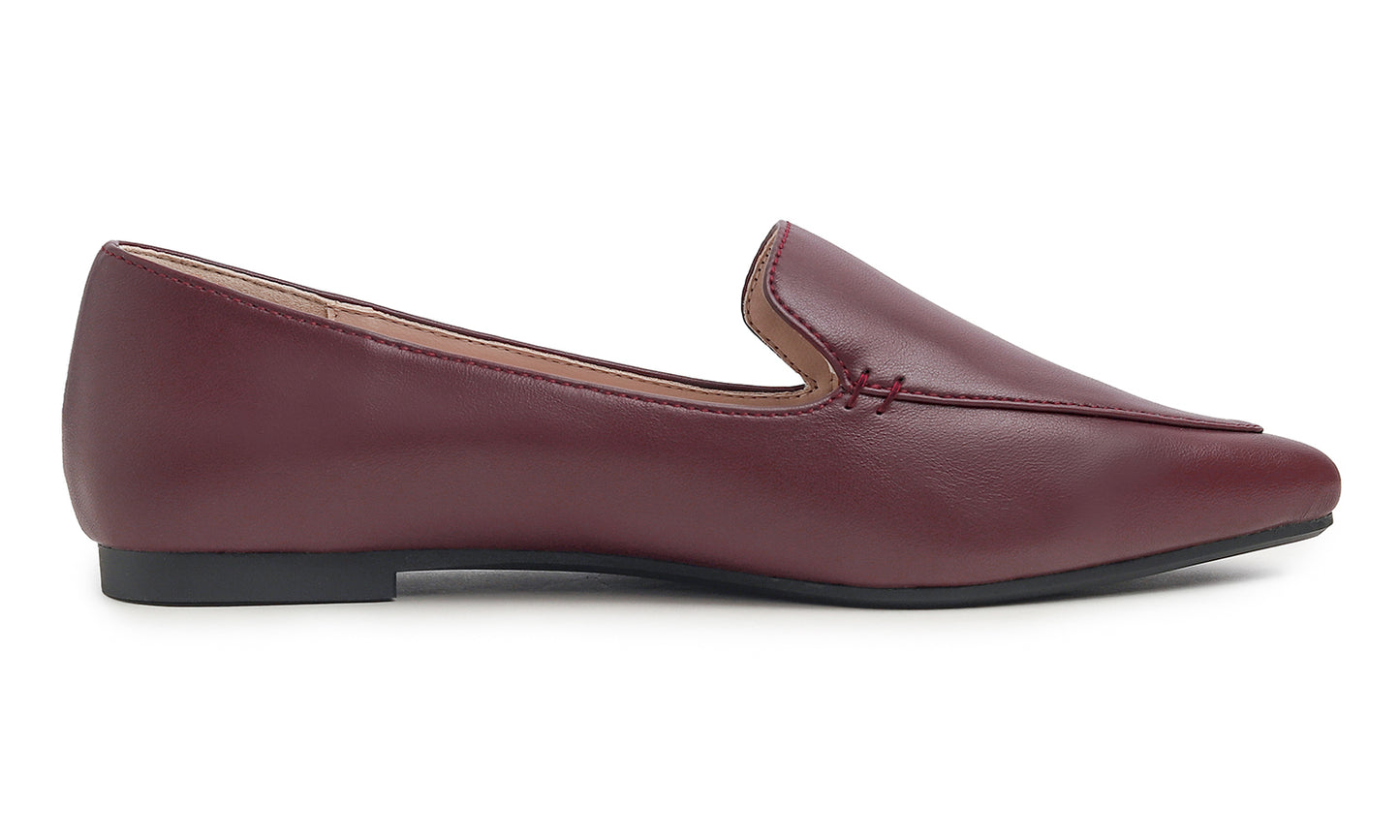 Feversole Women's Loafer Flat Pointed Fashion Slip On Comfort Driving Office Shoes Vegan Napa