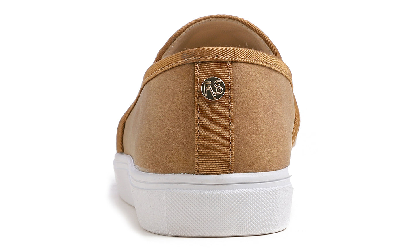 Feversole Women's Casual Slip On Sneaker Comfort Quilted Loafer Flats Quilted
