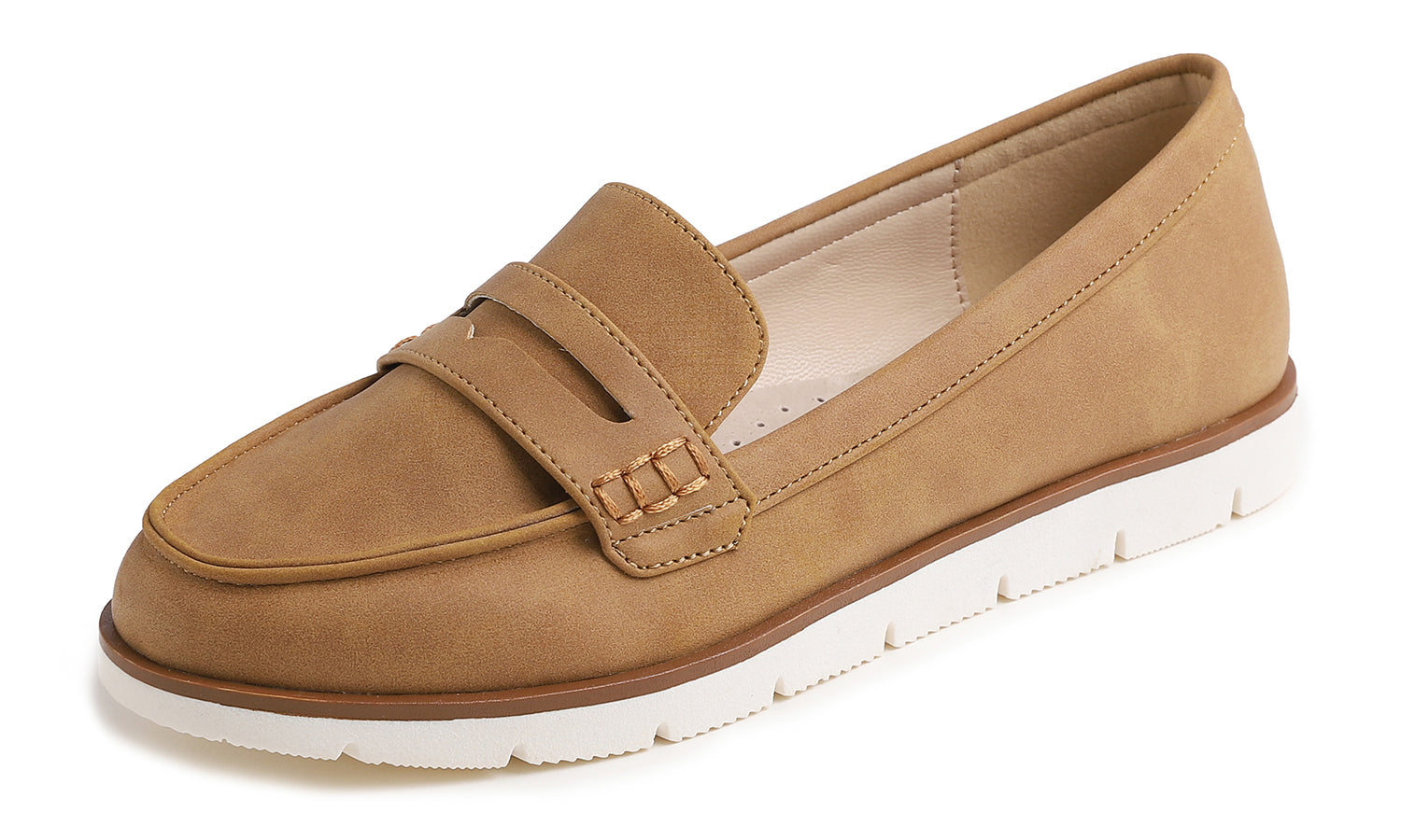 Feversole Women's Fashion Trim Deco Loafer Slippers,Pantofole Decorative Alla Moda Per Donna Fibbia Dorata In Pelle Vegana Beige 36 EU Feversole Women's Fashion Trim Deco Loafer Slippers,Pantofole Decorative Alla Moda Per Donna Fibbia Dorata In Pelle Vegana Beige 36 EU