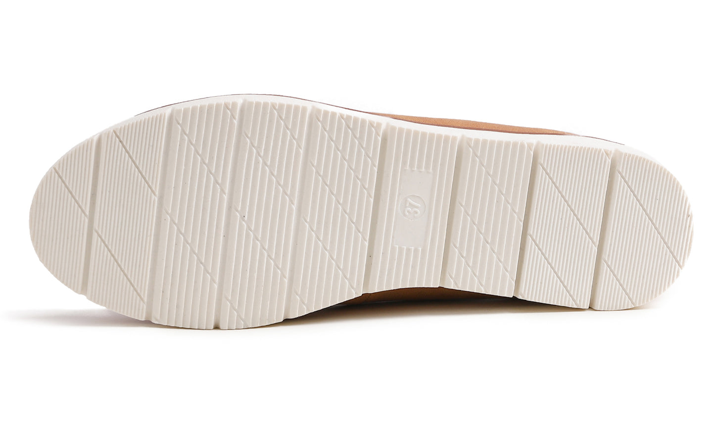 Feversole Women's Comfort Penny Loafer Geniune Leather Insole Flexible Walking Driving Shoes Nubuck Vegan Leather