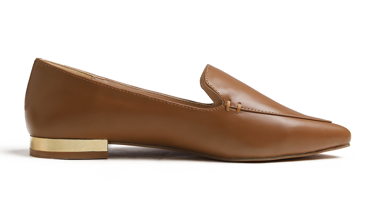 Feversole Women's Loafer Flat Pointed Deco Low Heel Fashion Slip On Dress Driving Office Shoes